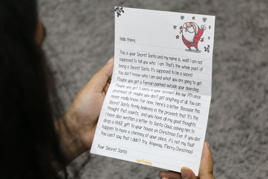 Letter from Secret Santa - Best Christmas Gifts Online in India